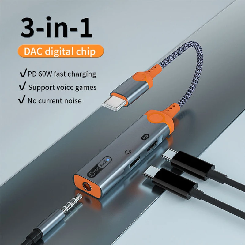 Адаптер для наушников с разъемом USB C аудио PD60W 3 в 1 разветвитель для быстрой зарядки Тип C до 3,5 мм DAC Audio Dual Type C преобразователь для наушников
Адаптер для наушников с разъемом USB C аудио PD60W 3 в 1 разветвитель для быстрой зарядки Тип C до 3,5 мм DAC Audio Dual Type C преобразователь для наушников