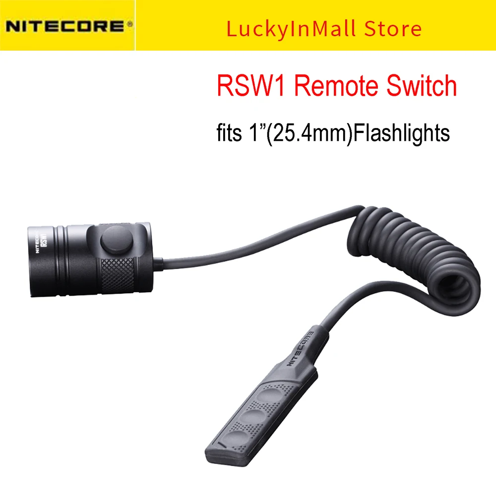 Nitecore RSW1 25.4mm Tail Line Remote Pressure Switch Capable Of Momentary Constant Illumination Switching Flashlights P12 MH40
Nitecore RSW1 25.4mm Tail Line Remote Pressure Switch Capable Of Momentary Constant Illumination Switching Flashlights P12 MH40