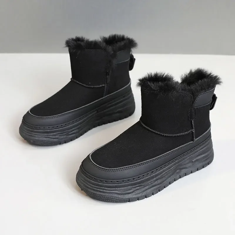 New 2025 Winter Korean Edition Plush Solid Color Short Boots Thick Bottom Casual Warm Cotton Shoes Snow Boots for Women
New 2025 Winter Korean Edition Plush Solid Color Short Boots Thick Bottom Casual Warm Cotton Shoes Snow Boots for Women