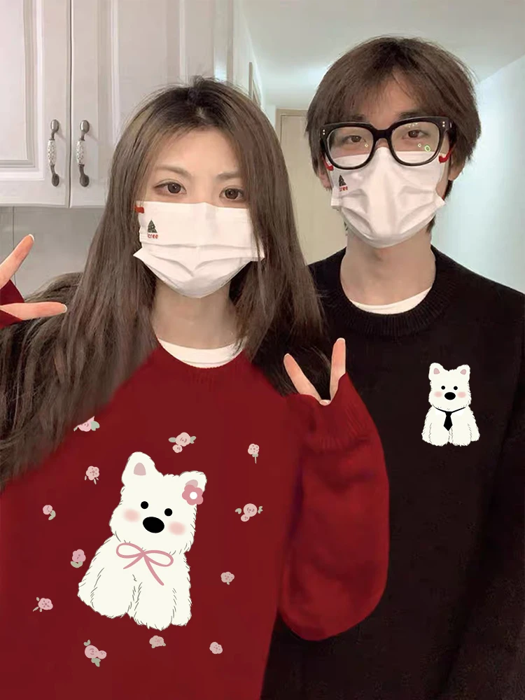 2024 Cartoon Puppy Cute Printing Men Women Oversize Loose Sweater Autumn Winter Warm Knitted Pullover Top For Couple Clothes
2024 Cartoon Puppy Cute Printing Men Women Oversize Loose Sweater Autumn Winter Warm Knitted Pullover Top For Couple Clothes