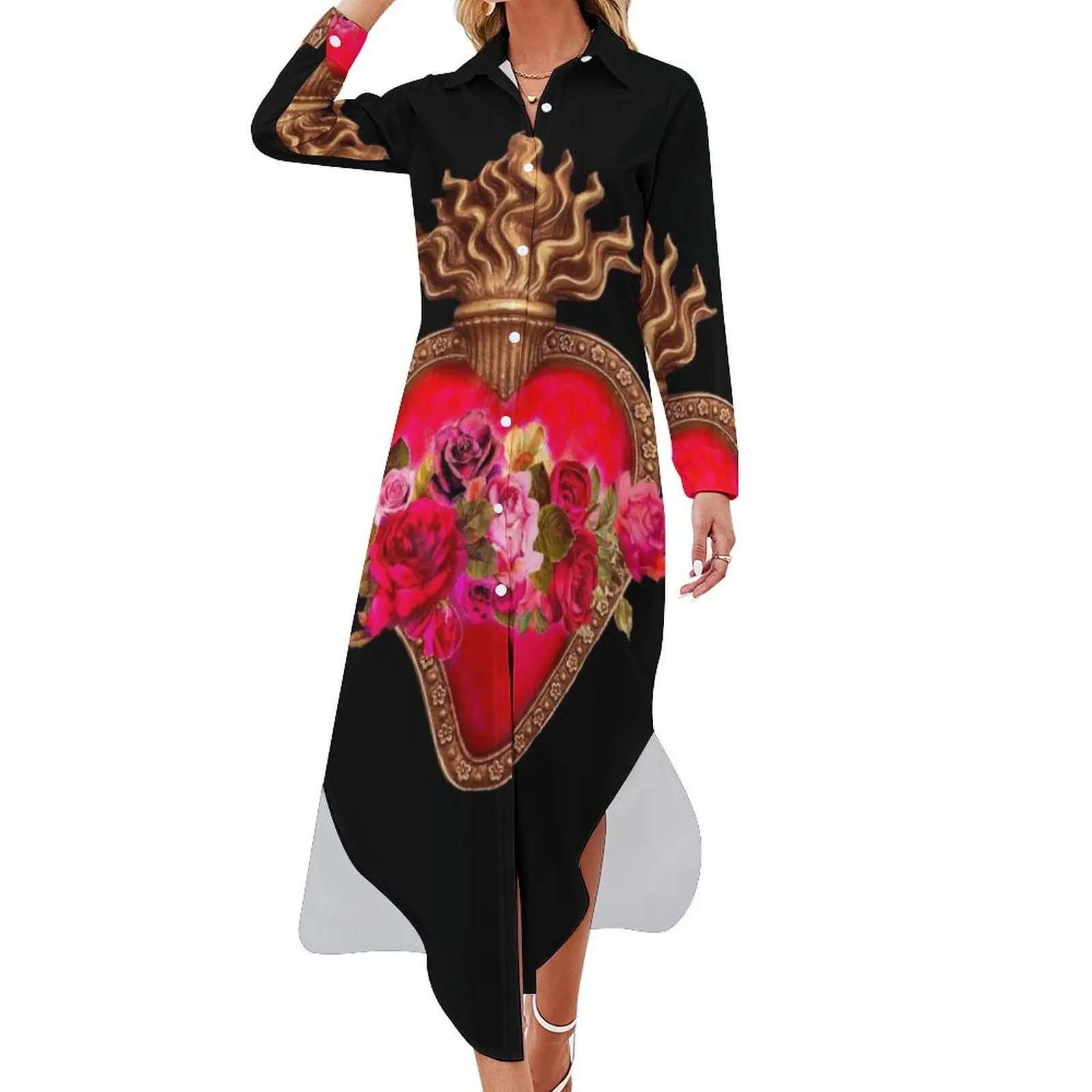 Red Immaculate Heart - Sacred Heart Long Sleeved Shirt Dress luxury woman party dress dress korean style Women's summer
Red Immaculate Heart - Sacred Heart Long Sleeved Shirt Dress luxury woman party dress dress korean style Women's summer