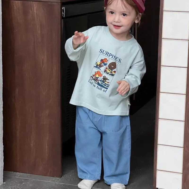 2025 Spring New Baby Long Sleeve T Shirts Cute Cartoon Print Infant Girl Casual Tops Toddler Boy Loose T Shirts Optional Jeans
2025 Spring New Baby Long Sleeve T Shirts Cute Cartoon Print Infant Girl Casual Tops Toddler Boy Loose T Shirts Optional Jeans