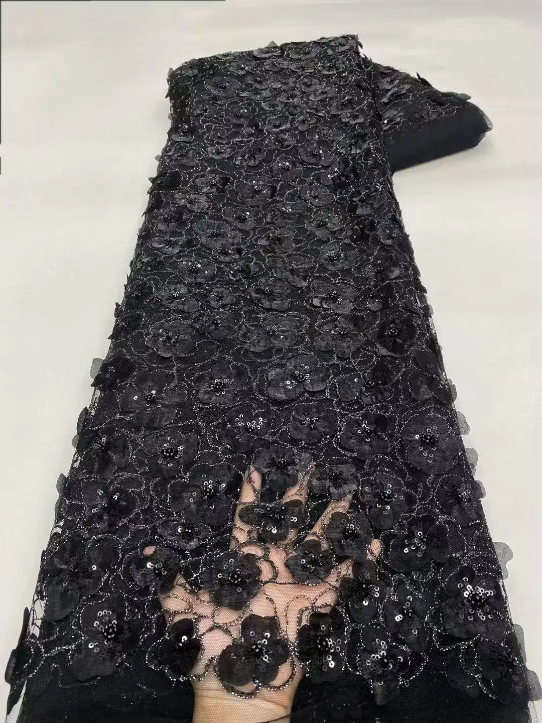 Fashion 3D French Nigerian Mesh Sequin Applique Lace Fabric 2026 High Quality African Beaded Lace Women's Dress Sew Party Season
Fashion 3D French Nigerian Mesh Sequin Applique Lace Fabric 2026 High Quality African Beaded Lace Women's Dress Sew Party Season