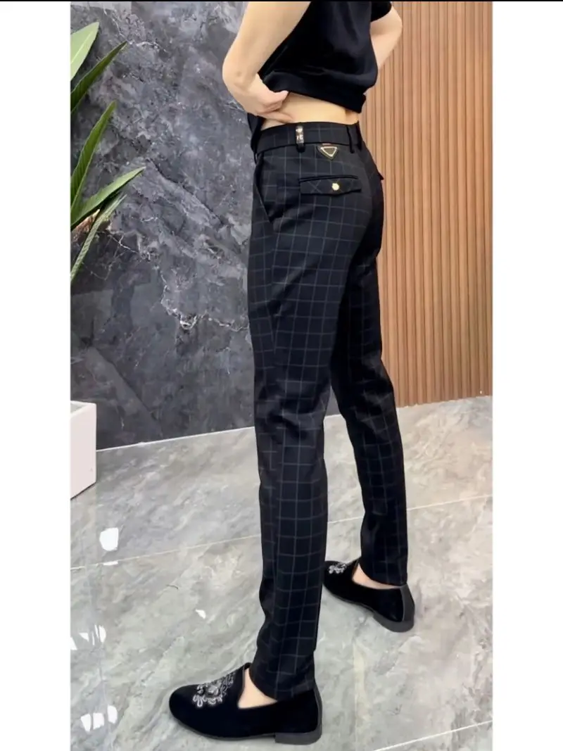 Новые весенние мужские повседневные брюки на заказ, модные универсальные длинные брюки в клетку высокого качества, молодежные облегающие брюки
Новые весенние мужские повседневные брюки на заказ, модные универсальные длинные брюки в клетку высокого качества, молодежные облегающие брюки