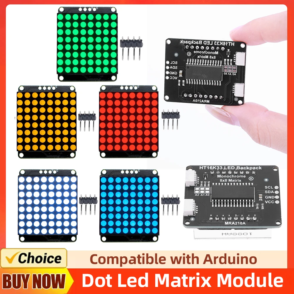 HT16K33 8x8 матричный светодиодный модуль дисплея, модуль микроконтроллера 5 В MCU, светодиодный модуль управления дисплеем, совместимый для Arduino
HT16K33 8x8 матричный светодиодный модуль дисплея, модуль микроконтроллера 5 В MCU, светодиодный модуль управления дисплеем, совместимый для Arduino