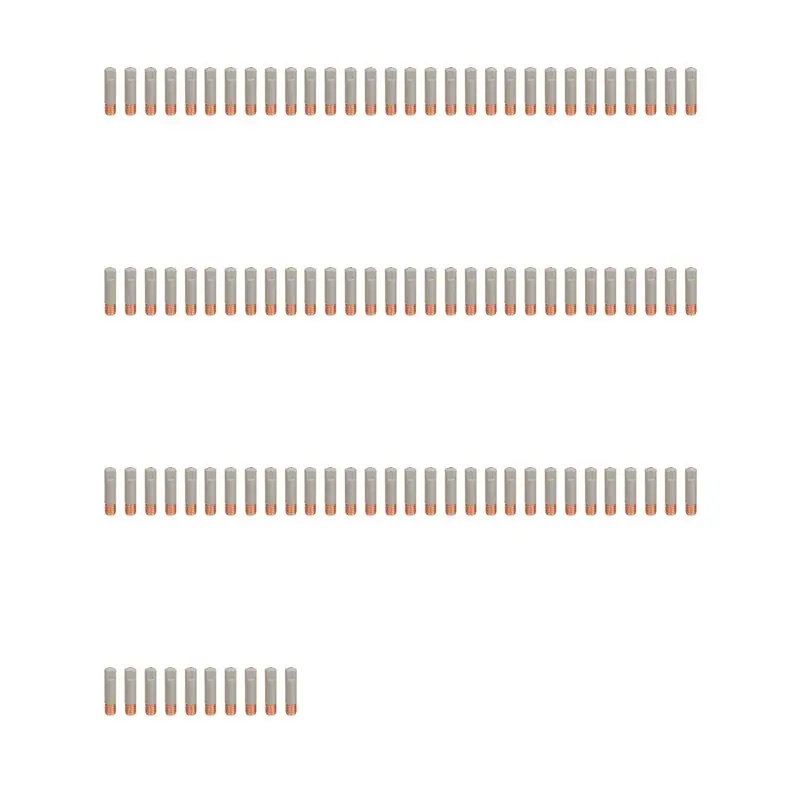 ABBO-100Pcs MB15AK Welding Nozzle Tips Coating Protect M6 Gas Nozzle Tip 0.8Mm MIG Welding Tool Parts
ABBO-100Pcs MB15AK Welding Nozzle Tips Coating Protect M6 Gas Nozzle Tip 0.8Mm MIG Welding Tool Parts