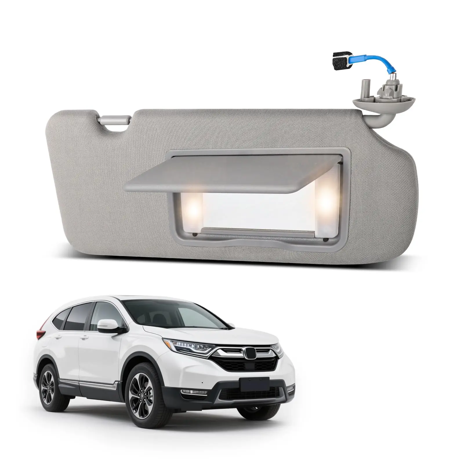 Gray Driver Side Sun Visor With Illuminated Mirror For Honda CR-V 2017–2022 Left Replacement Part 83280-TLA-A12ZB
Gray Driver Side Sun Visor With Illuminated Mirror For Honda CR-V 2017–2022 Left Replacement Part 83280-TLA-A12ZB