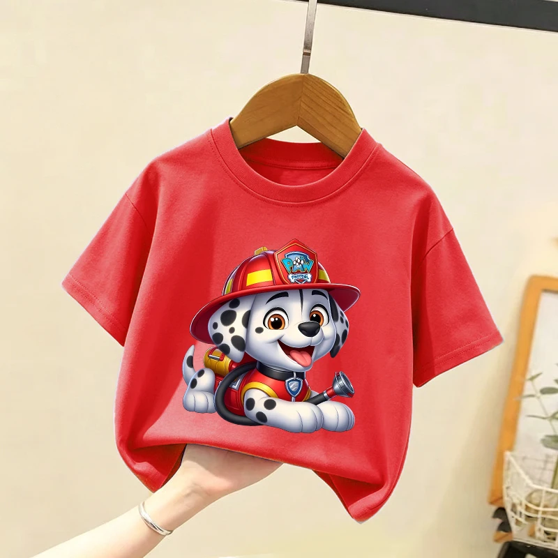 Paw Patrols Children T Shirt Chase Marshall Rubble Dog Print Tee Boy Girl Short Sleeve Tops Cute Cartoon Kids Summer Clothes
Paw Patrols Children T Shirt Chase Marshall Rubble Dog Print Tee Boy Girl Short Sleeve Tops Cute Cartoon Kids Summer Clothes