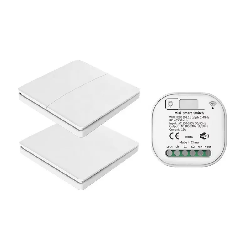 Tuya Smart RF433 DIY Self-Powered Switch Module With App No Battery Needed Wifi Remote Control Retrofit
Tuya Smart RF433 DIY Self-Powered Switch Module With App No Battery Needed Wifi Remote Control Retrofit