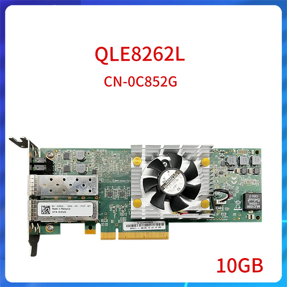 Оригинал для Dell QLogic QLE8262L 10 Гб двойной порт разъем SFP 10GbE расширитель сетевой карты с двумя портами 10 Гб C852G
Оригинал для Dell QLogic QLE8262L 10 Гб двойной порт разъем SFP 10GbE расширитель сетевой карты с двумя портами 10 Гб C852G