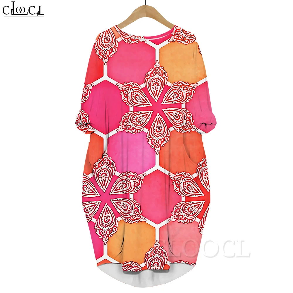CLOOCL Women Dress Retro Geometric Pattern 3D Graphics Printed Daughter Dresses Knee-length Female Pocket Dress Pink Dress
CLOOCL Women Dress Retro Geometric Pattern 3D Graphics Printed Daughter Dresses Knee-length Female Pocket Dress Pink Dress