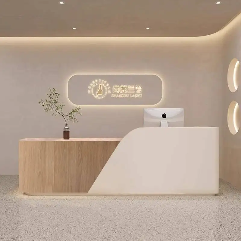 Design Brown Front Desk Reception Counter Luxury Long Modern Reception Desks Beauty Salon Clinic Mostrador De Tienda Furniture
Design Brown Front Desk Reception Counter Luxury Long Modern Reception Desks Beauty Salon Clinic Mostrador De Tienda Furniture