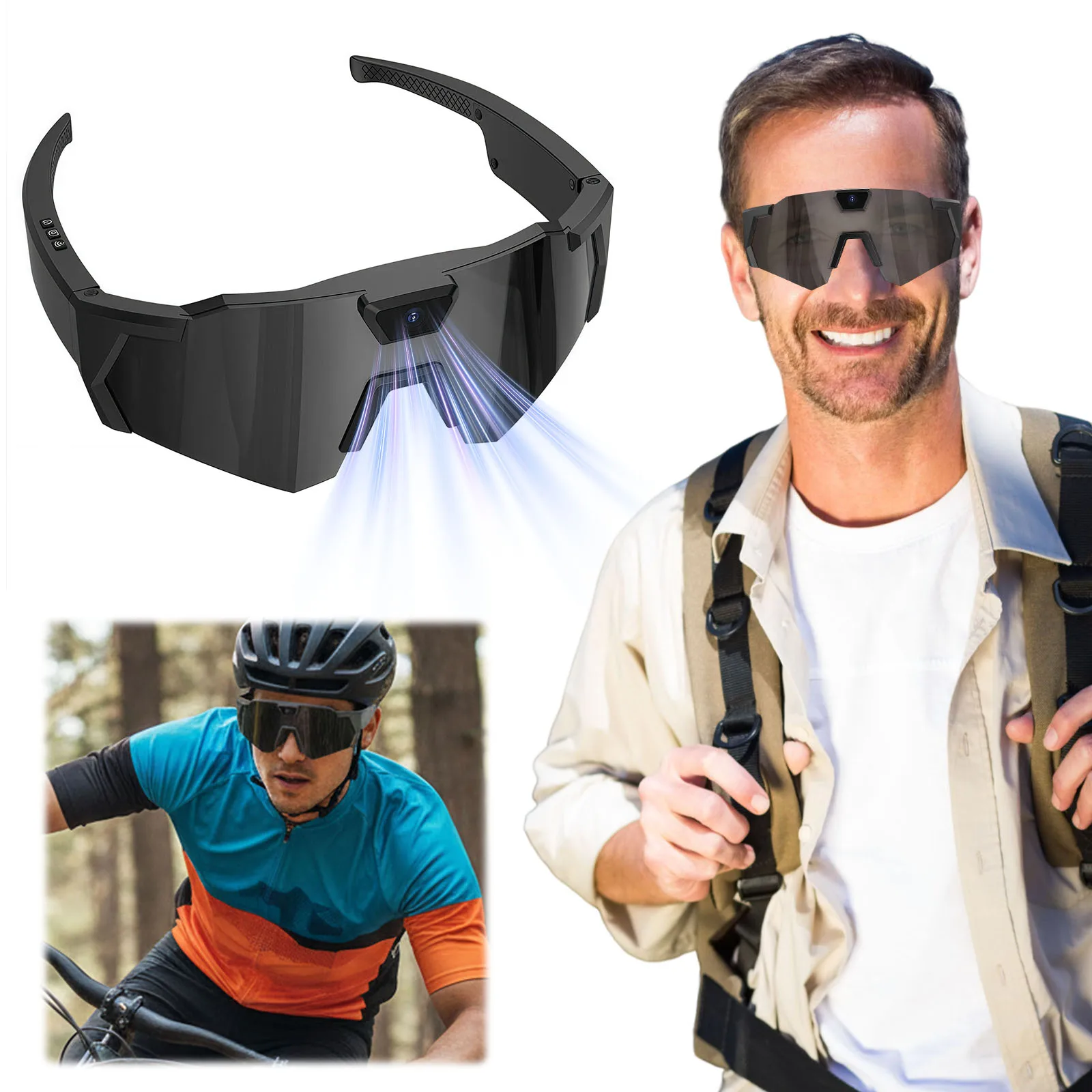 Cycling Action Sunglasses HD 1080P Sports Wearable Glasses 64G ROM Video Glasses Suitable for Men and Women
Cycling Action Sunglasses HD 1080P Sports Wearable Glasses 64G ROM Video Glasses Suitable for Men and Women