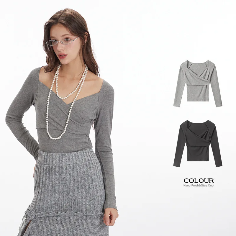 Женская однотонная облегающая футболка Yapher с длинными рукавами и v-образным вырезом, базовая футболка в стиле пэчворк, пуловер, базовый слой на весну и осень
Женская однотонная облегающая футболка Yapher с длинными рукавами и v-образным вырезом, базовая футболка в стиле пэчворк, пуловер, базовый слой на весну и осень