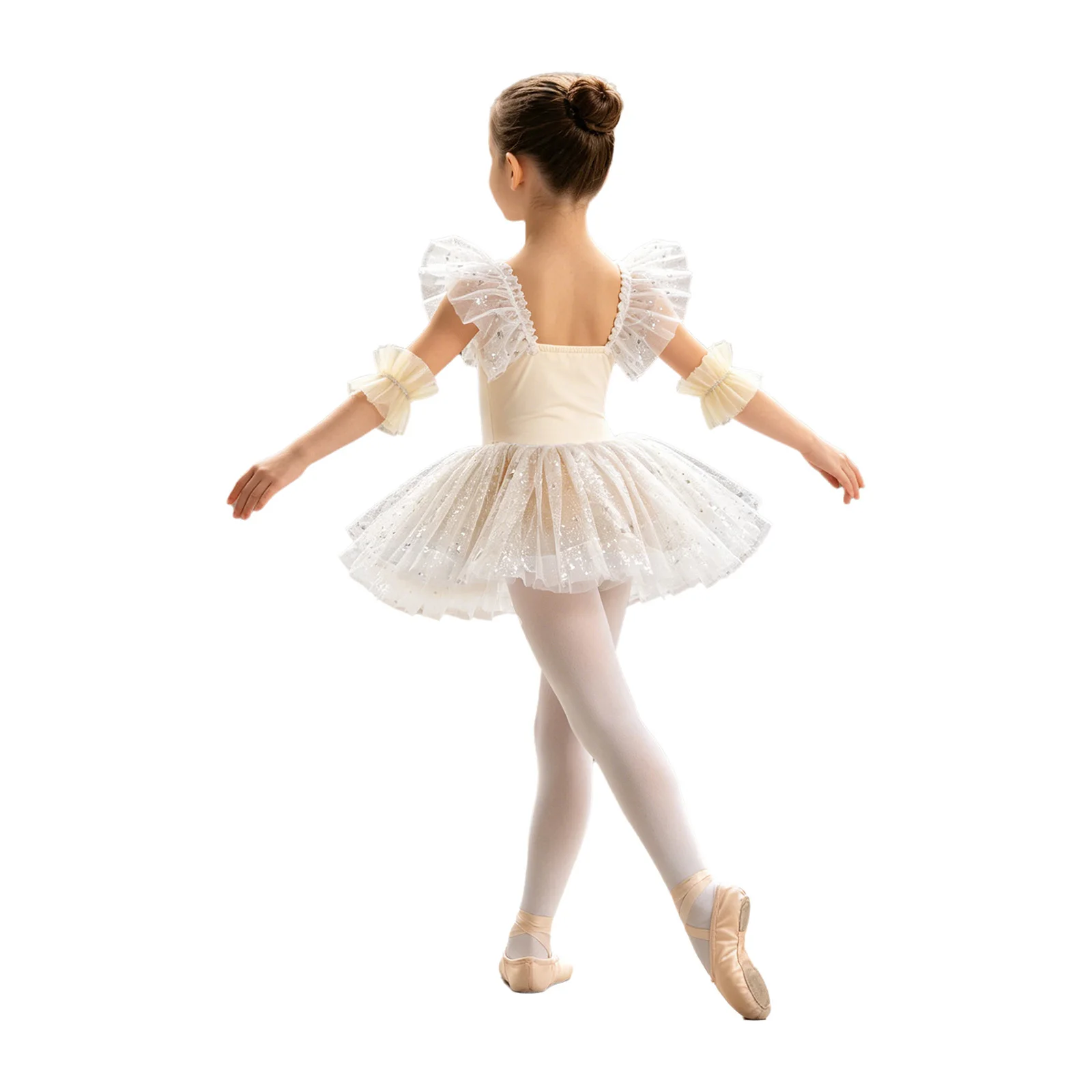 Girls Princess Tutu Dress Sequins Decor Ballet Latin Dance Outfit Set Soft Tulle Performance Costume with Cuffs And Pantyhose
Girls Princess Tutu Dress Sequins Decor Ballet Latin Dance Outfit Set Soft Tulle Performance Costume with Cuffs And Pantyhose