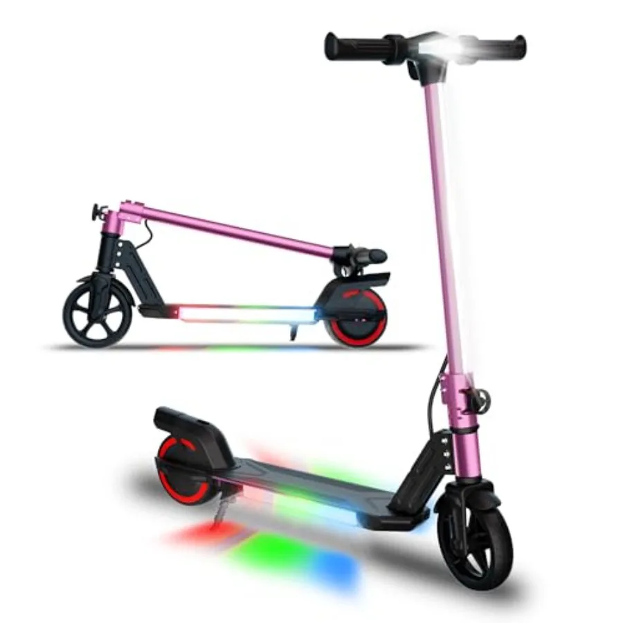 Pink Foldable Electric Scooter for with Bright Front Bar Lights LED Headlights Shining Pedal Big LED Display Dual Brakes 150W M
Pink Foldable Electric Scooter for with Bright Front Bar Lights LED Headlights Shining Pedal Big LED Display Dual Brakes 150W M
