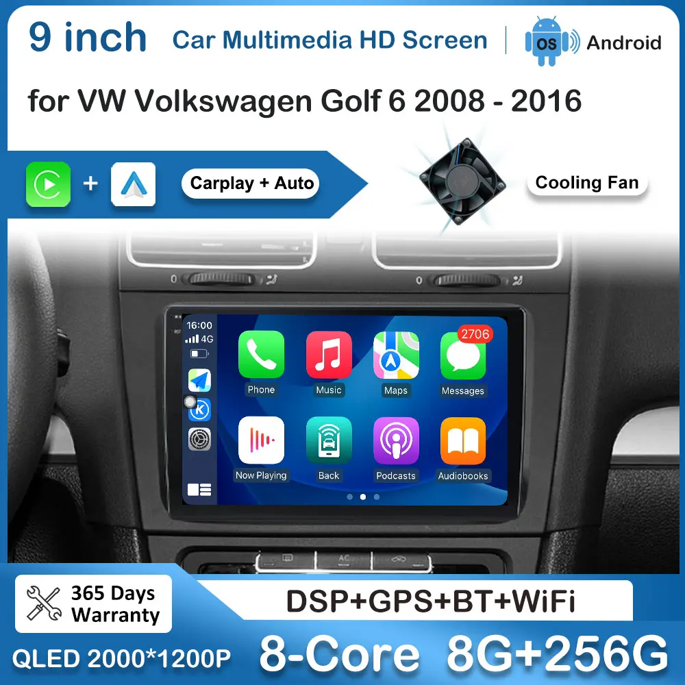 Android Auto GPS Navi Auto Tools WiFi for VW Volkswagen Golf 6 2008 - 2016 Car Radio Multimedia Video Player Bluetooth HD Screen
Android Auto GPS Navi Auto Tools WiFi for VW Volkswagen Golf 6 2008 - 2016 Car Radio Multimedia Video Player Bluetooth HD Screen