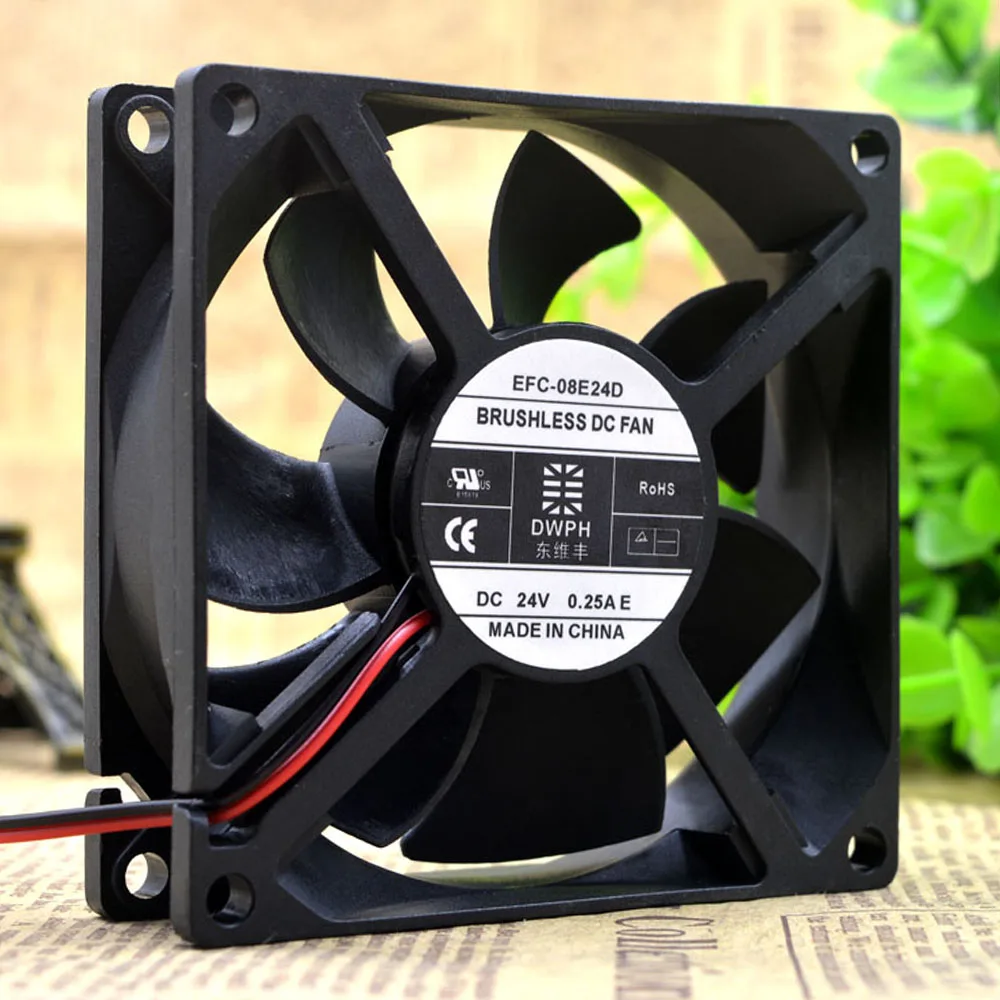For original Dongweifeng EFC-08E24D-E001 24V 0.25A 8025 8 cm inverter fan 80x80x25mm
For original Dongweifeng EFC-08E24D-E001 24V 0.25A 8025 8 cm inverter fan 80x80x25mm