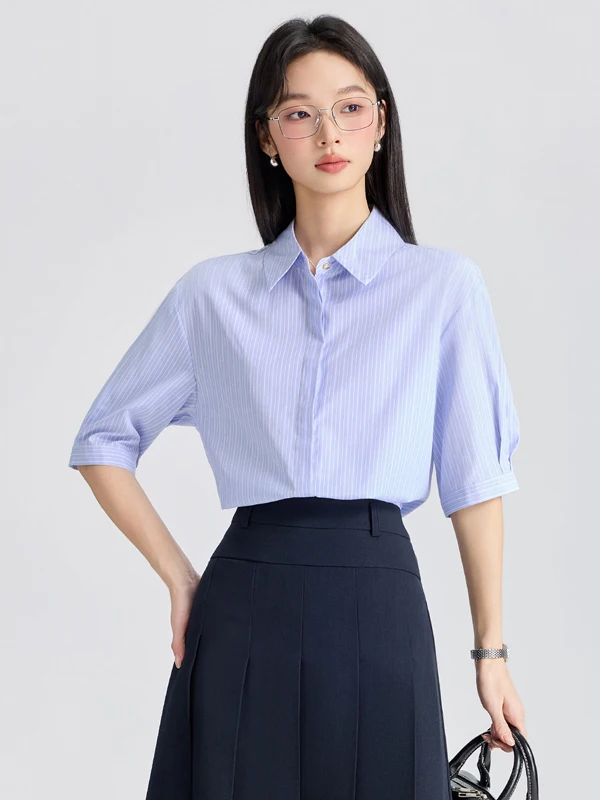 Slimming Striped Shirt Women's Summer Business Casual Short Sleeve Neck Straight Cut Polyester Fiber Thin Model Commute ...
Slimming Striped Shirt Women's Summer Business Casual Short Sleeve Neck Straight Cut Polyester Fiber Thin Model Commute ...
