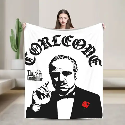 The Godfather Vito Corleone Stencil  Blanket Cover Velvet  Ultra-Soft Throw Blanket for Outdoor Travel Bed Rug