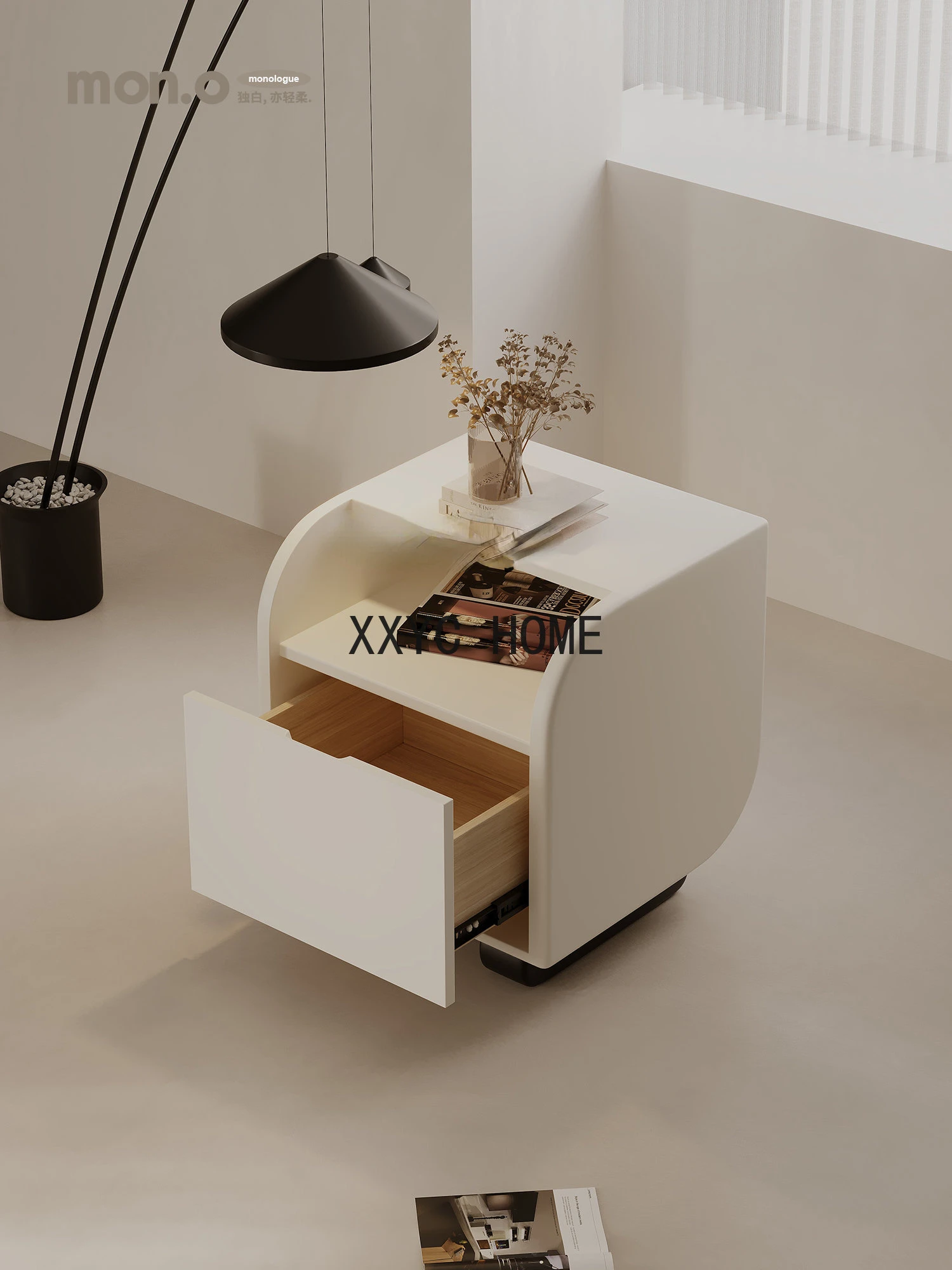 Bedside Table Small Apartment Bedroom Bedside Storage Cabinet Design Sense Storage Narrow Cabinet Cream Silent Style
Bedside Table Small Apartment Bedroom Bedside Storage Cabinet Design Sense Storage Narrow Cabinet Cream Silent Style