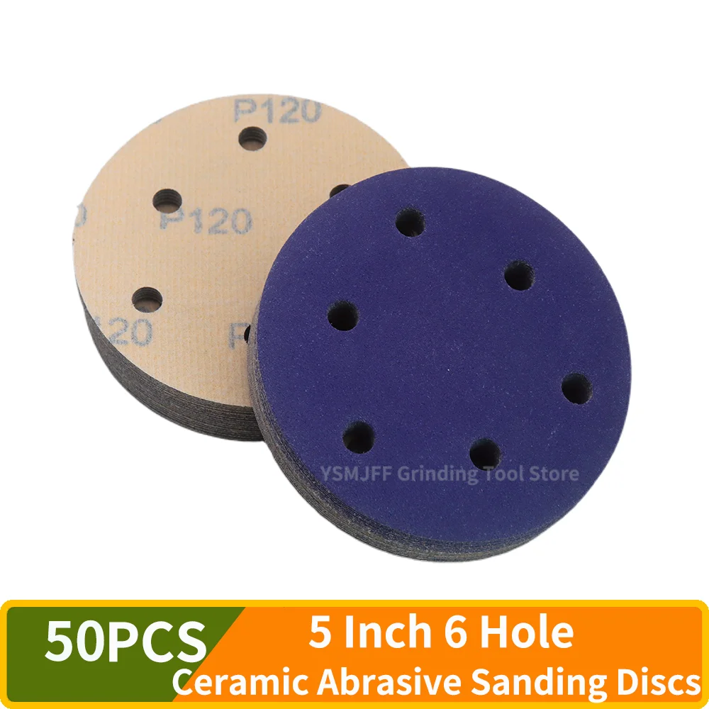 50PCS 5 Inch 6 Holes 125mm Ceramic Abrasive Sanding Discs 40-2000Grit Purple Hook and Loop Dry Sandpaper for Auto Paint Metal
50PCS 5 Inch 6 Holes 125mm Ceramic Abrasive Sanding Discs 40-2000Grit Purple Hook and Loop Dry Sandpaper for Auto Paint Metal