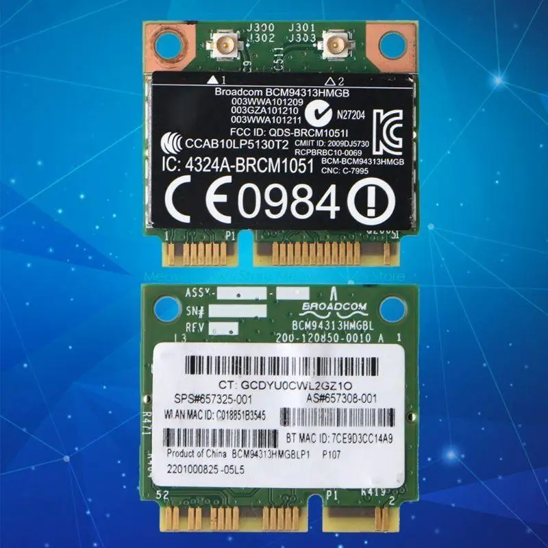 W91A Mini PC-E Wireless Card,BT BCM20702 LAN Card for HP BCM94313HMGB
W91A Mini PC-E Wireless Card,BT BCM20702 LAN Card for HP BCM94313HMGB