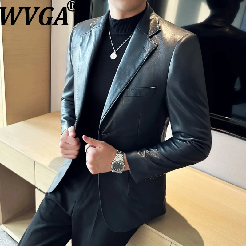 WVGA Spring Autumn New Men High-End Korean Style Slim Fit Handsome Leather Jacket Elegant Fashion Casual Versatile Blazer W19794
WVGA Spring Autumn New Men High-End Korean Style Slim Fit Handsome Leather Jacket Elegant Fashion Casual Versatile Blazer W19794