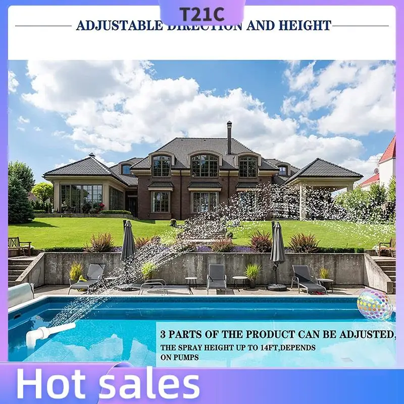 T21C Waterfall Pool Fountain Spray Water Adjustable Fun Sprinklers Pool Decor, Fits Most 1.5 In Ground
T21C Waterfall Pool Fountain Spray Water Adjustable Fun Sprinklers Pool Decor, Fits Most 1.5 In Ground