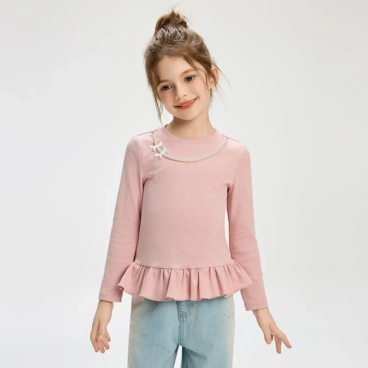 Autumn New Girls Undershirt Black Elegant Ruffle Long Sleeve Tops for Kids Clothes 4 To 14 Years Teenager Children T-shirt
Autumn New Girls Undershirt Black Elegant Ruffle Long Sleeve Tops for Kids Clothes 4 To 14 Years Teenager Children T-shirt