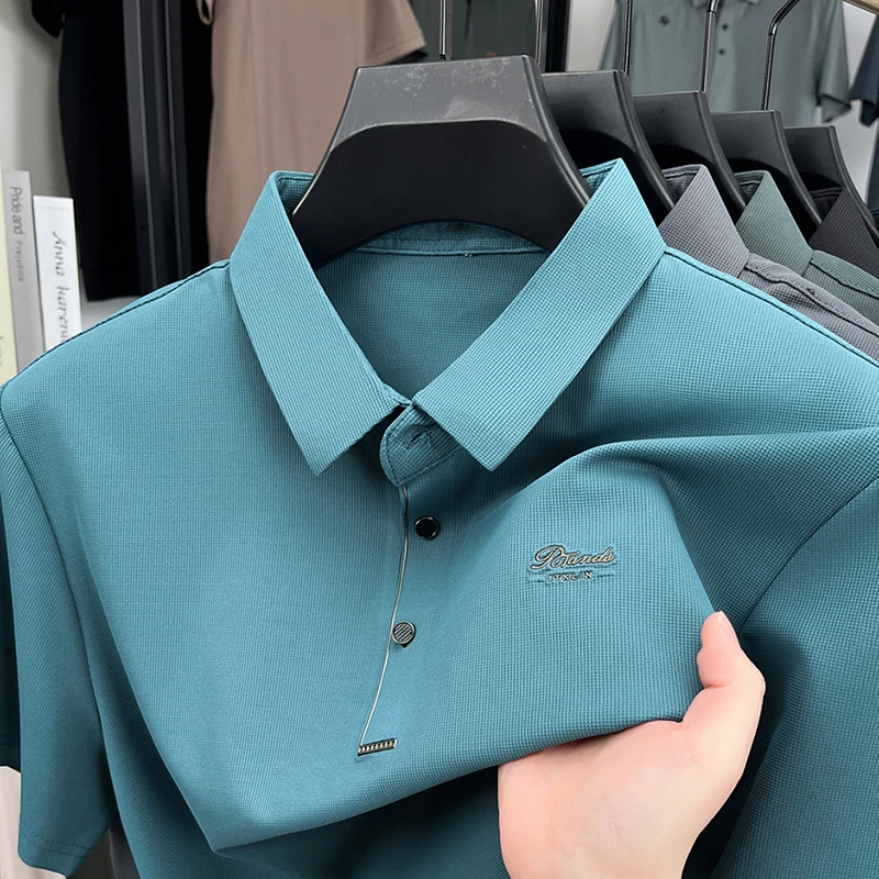 Light luxury mens short sleeve polo shirt comfort breathable quick drying summer fashion brand emboss loose casual lapel T-shirt
Light luxury mens short sleeve polo shirt comfort breathable quick drying summer fashion brand emboss loose casual lapel T-shirt