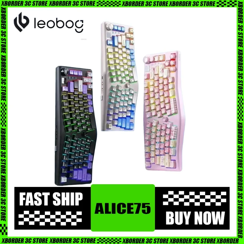 Leoboo Alice A75 Mechanical Keyboard Ergonomic 3 Mode Bluetooth Wireless Hot Swappable Custom Game Keyboard Custom Game Gift
Leoboo Alice A75 Mechanical Keyboard Ergonomic 3 Mode Bluetooth Wireless Hot Swappable Custom Game Keyboard Custom Game Gift