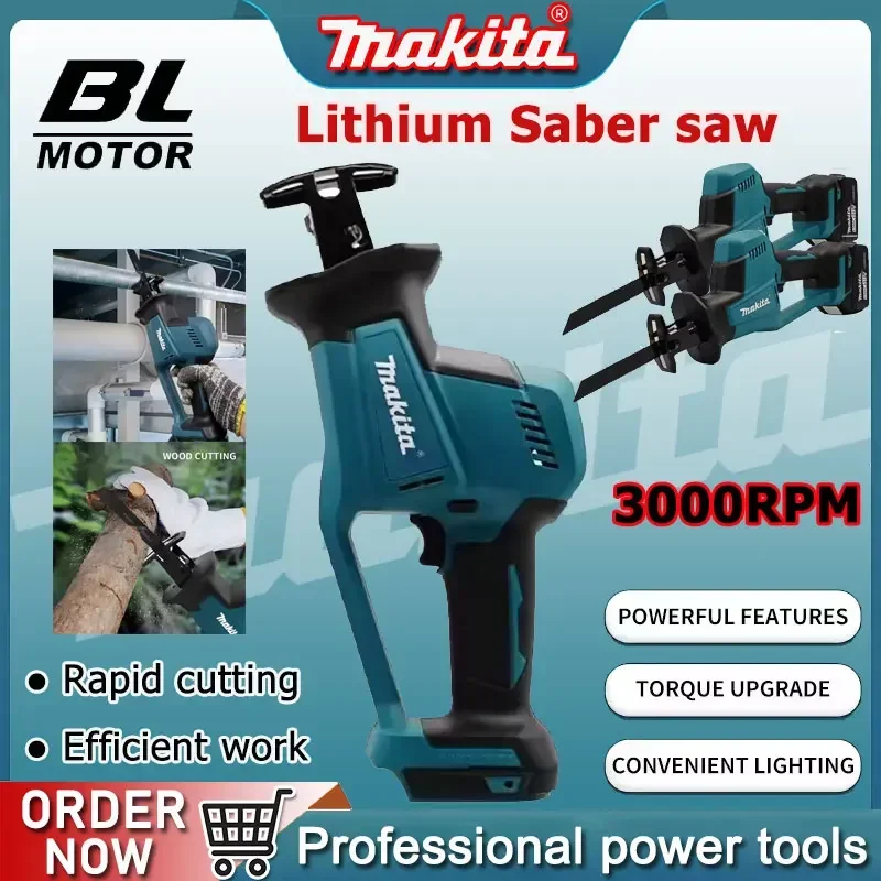 Makita DJR189 Cordless Rechargeable Wood Metal Cutting Saw Brushless Electric Reciprocating Saw Portable Power Tools Fit 18V
Makita DJR189 Cordless Rechargeable Wood Metal Cutting Saw Brushless Electric Reciprocating Saw Portable Power Tools Fit 18V