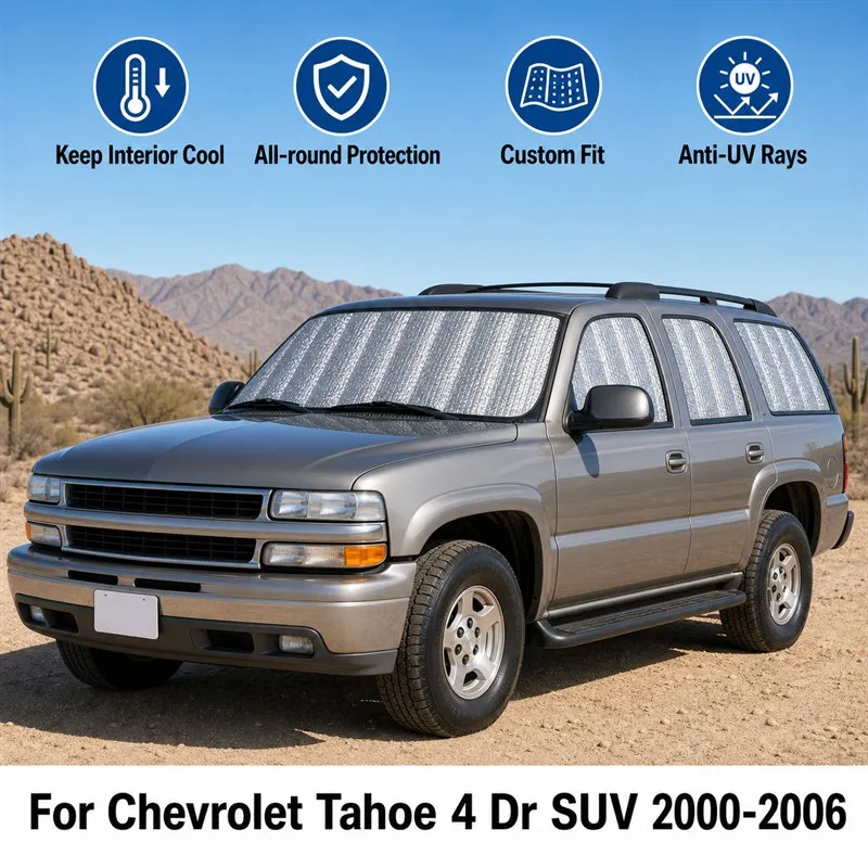 For Chevrolet Tahoe 4 Dr SUV 2000-2006 Full Set Car Window Sunshades UV Block Privacy Heat Insulated Foldable Car Curtain
For Chevrolet Tahoe 4 Dr SUV 2000-2006 Full Set Car Window Sunshades UV Block Privacy Heat Insulated Foldable Car Curtain