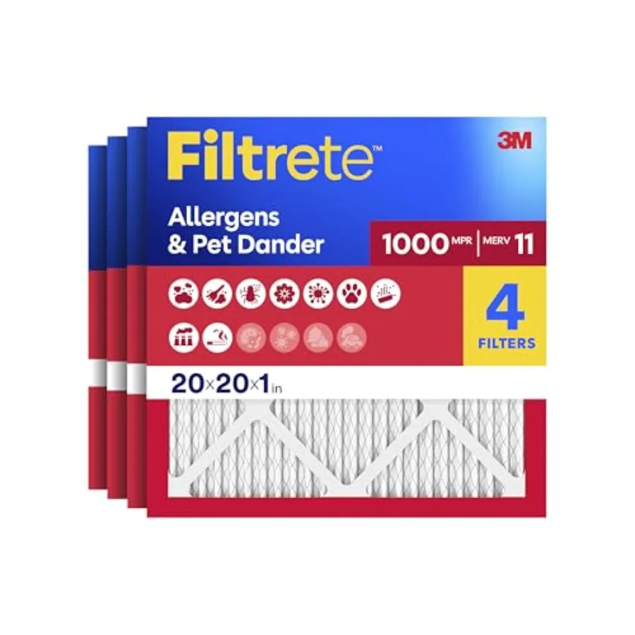 Air Filter, MERV 11, MPR 1000, Allergens and Pet Dander, 3-Month AC and Furnace Filters, Cleaner Air, Reliable Airflow, 1 HVAC
Air Filter, MERV 11, MPR 1000, Allergens and Pet Dander, 3-Month AC and Furnace Filters, Cleaner Air, Reliable Airflow, 1 HVAC