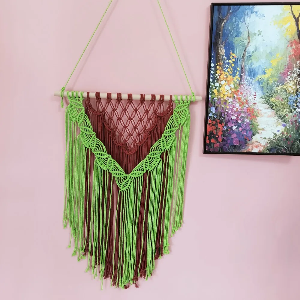 Leaves Pattern Hand Woven Tapestry Macrame Wall Hanging Decorations Rustic Farmhouse Nursery Bedroom Decor Boho Wedding Backdrop
Leaves Pattern Hand Woven Tapestry Macrame Wall Hanging Decorations Rustic Farmhouse Nursery Bedroom Decor Boho Wedding Backdrop