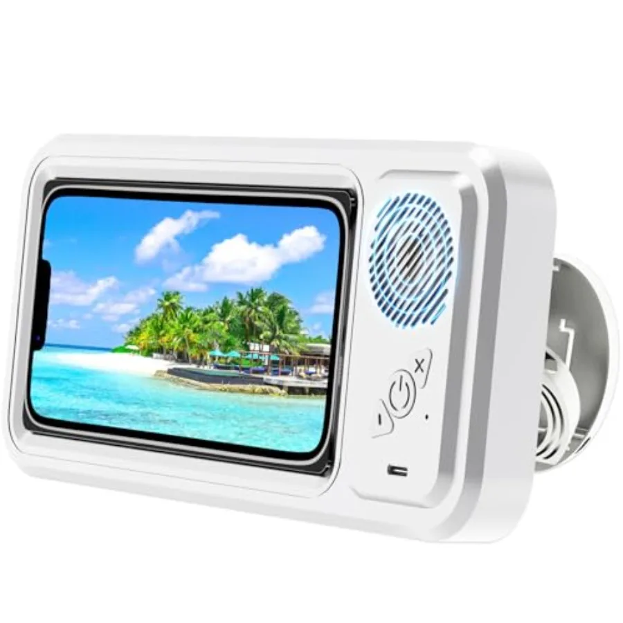 Shower Phone Holder with Wireless Bluetooth Speaker, Waterproof 480 Rotation Viewable Shower Phone Stand Case Mount Speakers fo
Shower Phone Holder with Wireless Bluetooth Speaker, Waterproof 480 Rotation Viewable Shower Phone Stand Case Mount Speakers fo