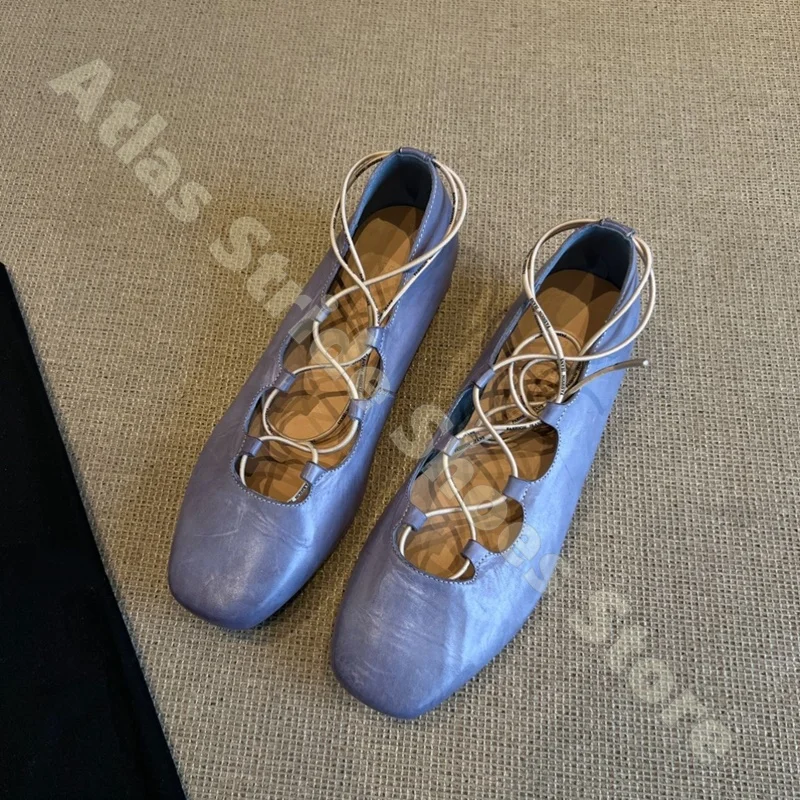 Women Lavender Purple Ballet Flats Square Toe Cross Strap Lace Up Cushion Insole Vintage Casual Comfy Walking Shoes
Women Lavender Purple Ballet Flats Square Toe Cross Strap Lace Up Cushion Insole Vintage Casual Comfy Walking Shoes