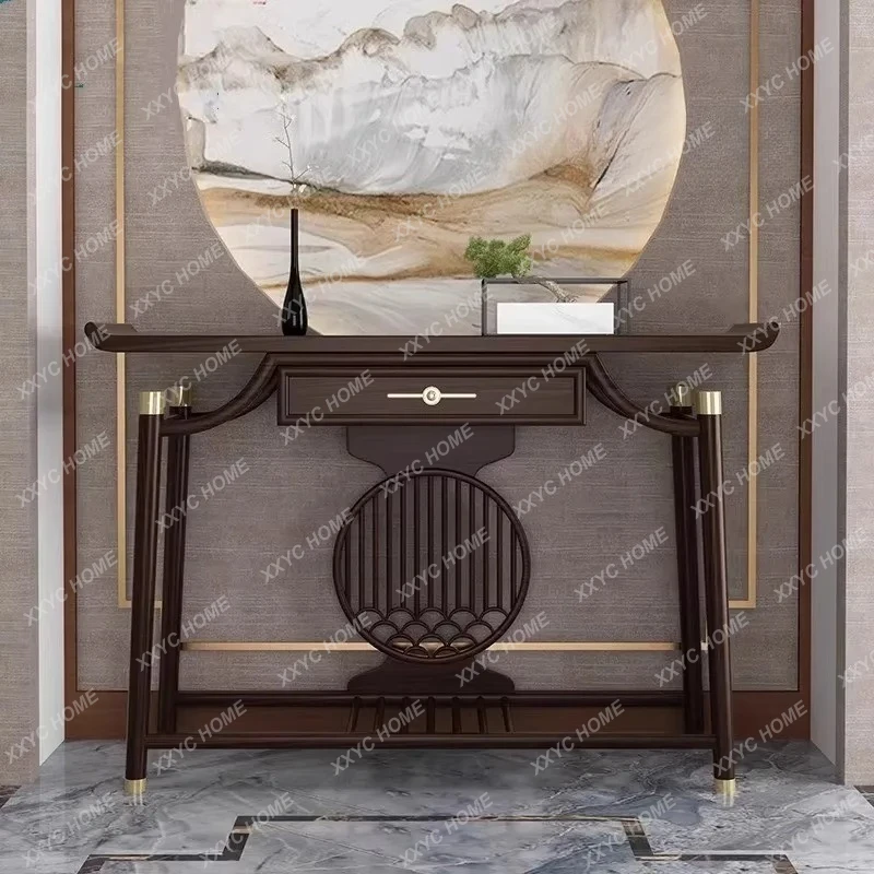 XX New Chinese-style entrance cabinet end view table, ebony solid wood entrance table, foyer entrance wall table ornament
XX New Chinese-style entrance cabinet end view table, ebony solid wood entrance table, foyer entrance wall table ornament