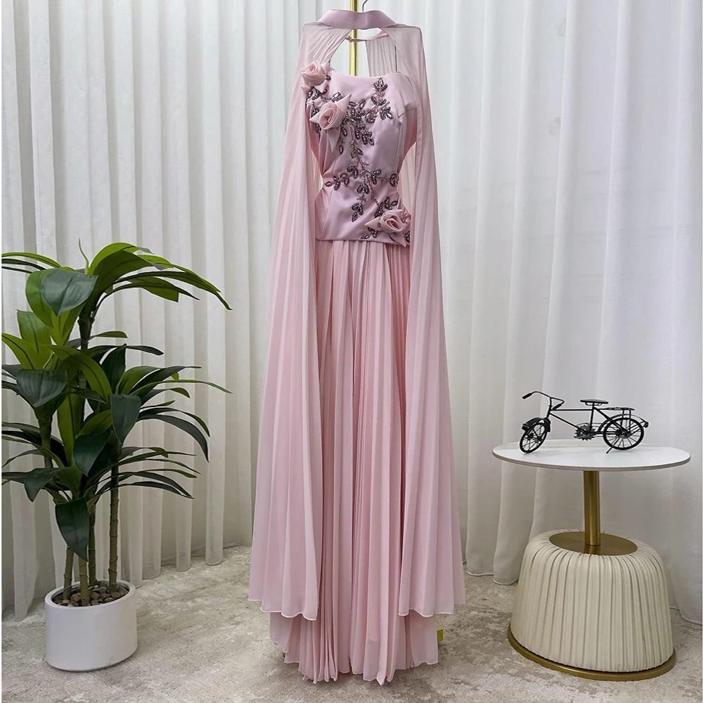 Customized A-line Evening Dresses Floor-length High-neck Sleeveless Prom Gown Fashion Sequined Flowers Stole Draped Party Gown 
Customized A-line Evening Dresses Floor-length High-neck Sleeveless Prom Gown Fashion Sequined Flowers Stole Draped Party Gown