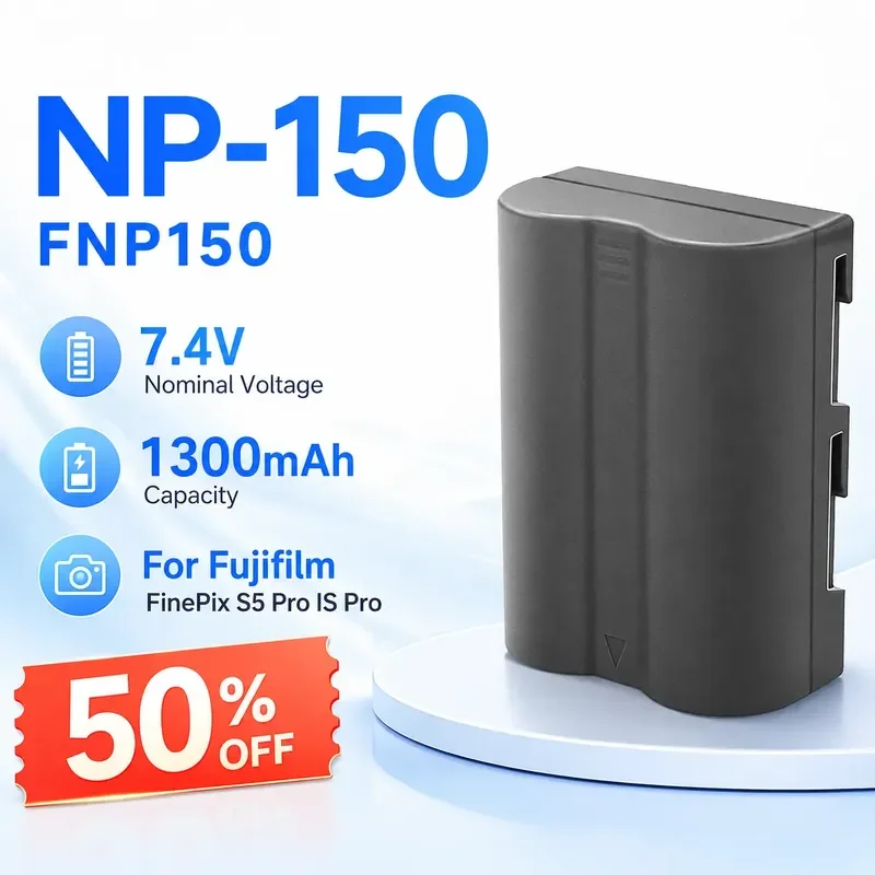 NP-150 FNP150 7.4V 1300mAh for Fujifilm FinePix S5 Pro IS Pro Camera Battery Pack Rechargeable Li-ion Digital Battery High
NP-150 FNP150 7.4V 1300mAh for Fujifilm FinePix S5 Pro IS Pro Camera Battery Pack Rechargeable Li-ion Digital Battery High