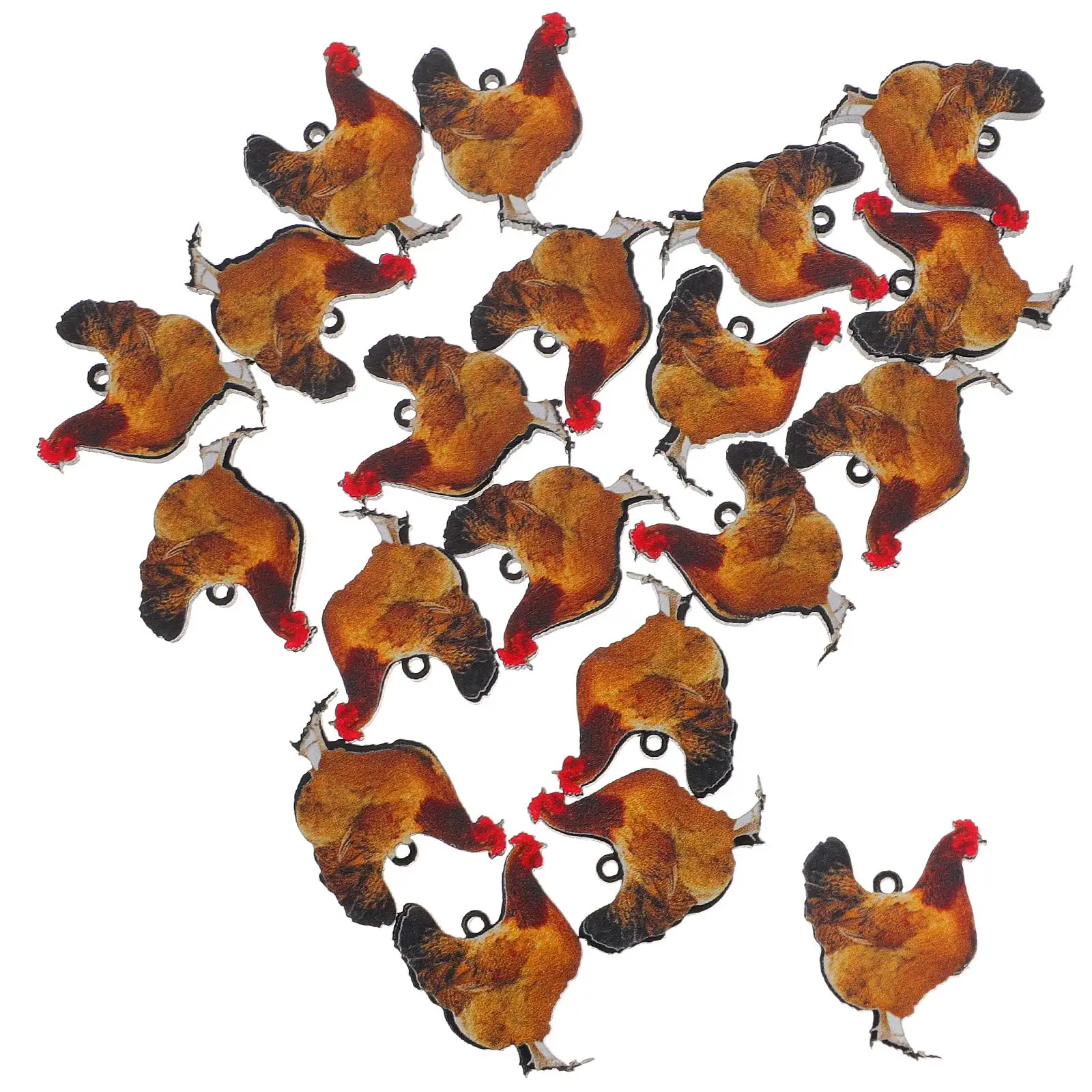 20pcs Acrylic Chicken Pendant Animal Charms for Jewelry Making DIY Earrings Beads Necklace Accessories Lightweight Durable
20pcs Acrylic Chicken Pendant Animal Charms for Jewelry Making DIY Earrings Beads Necklace Accessories Lightweight Durable