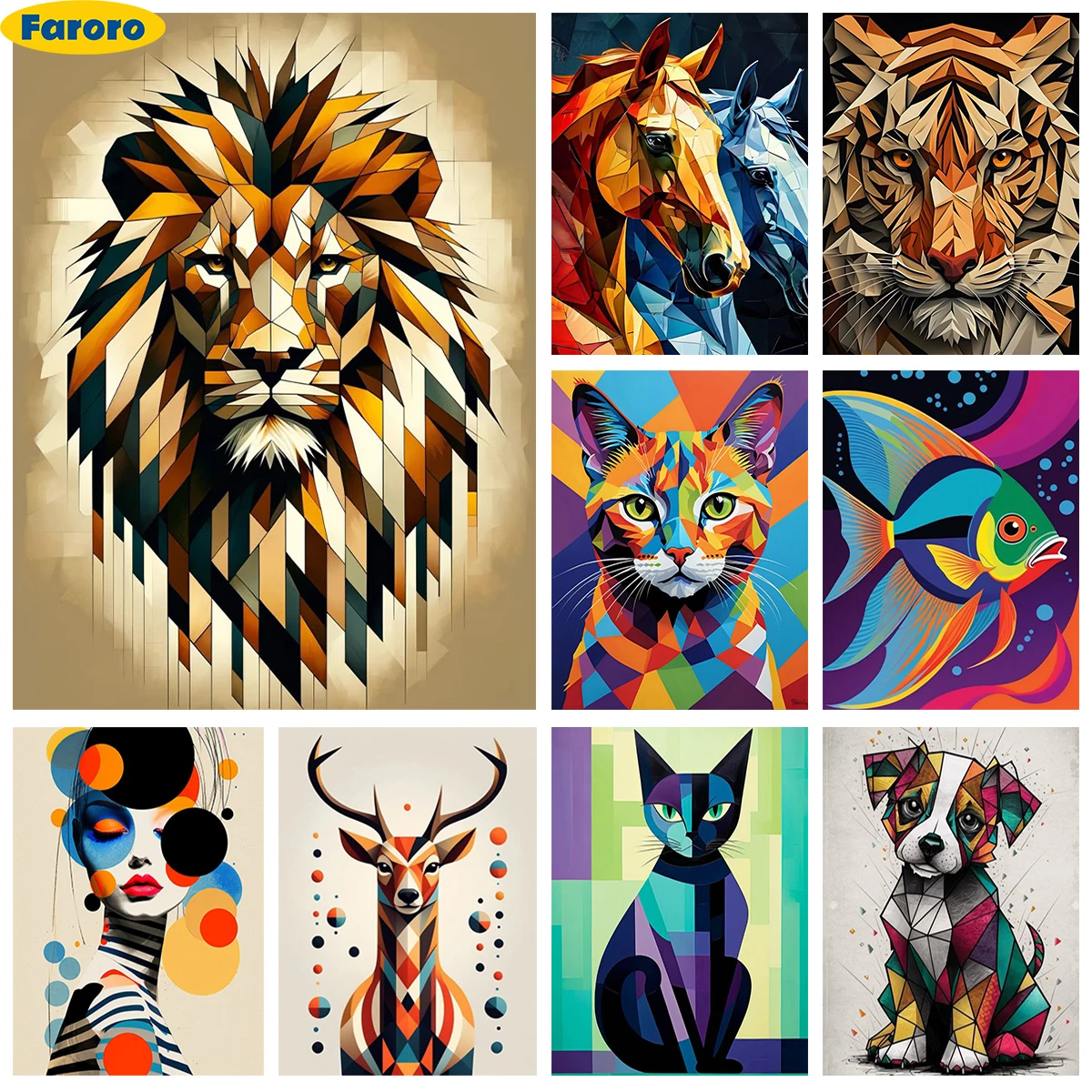 Geometric Animal Portraits Diy Diamond Painting Geometric Cats and Dogs Art 5D Diamond Embroidery Kit Hand Home Wall Decor
Geometric Animal Portraits Diy Diamond Painting Geometric Cats and Dogs Art 5D Diamond Embroidery Kit Hand Home Wall Decor