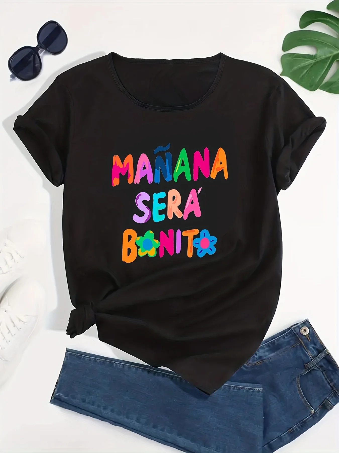 Women's Colorful Letter Graphic Loose T-Shirt - Casual Sports Short Sleeve Top for Summer -
Women's Colorful Letter Graphic Loose T-Shirt - Casual Sports Short Sleeve Top for Summer -
