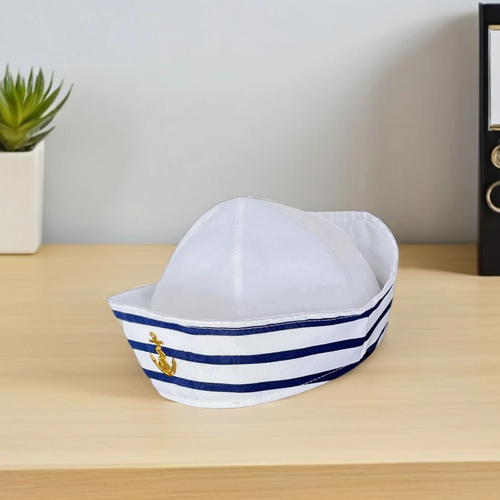 Blue White Striped Sailor Hat Yacht Captain Accessories Cosplay Marine Adult Hats Boat Costume Halloween Nautical Prop
Blue White Striped Sailor Hat Yacht Captain Accessories Cosplay Marine Adult Hats Boat Costume Halloween Nautical Prop