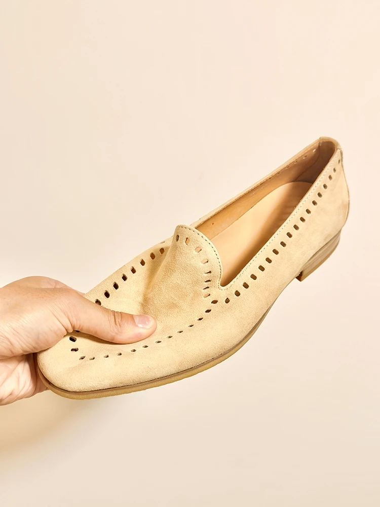 Sheep Suede Loafers Men's Summer Breathable Hollow-out Cashmere Leather Shoes Men's Soft-soled Motorsports Shoes One-step Lazy
Sheep Suede Loafers Men's Summer Breathable Hollow-out Cashmere Leather Shoes Men's Soft-soled Motorsports Shoes One-step Lazy