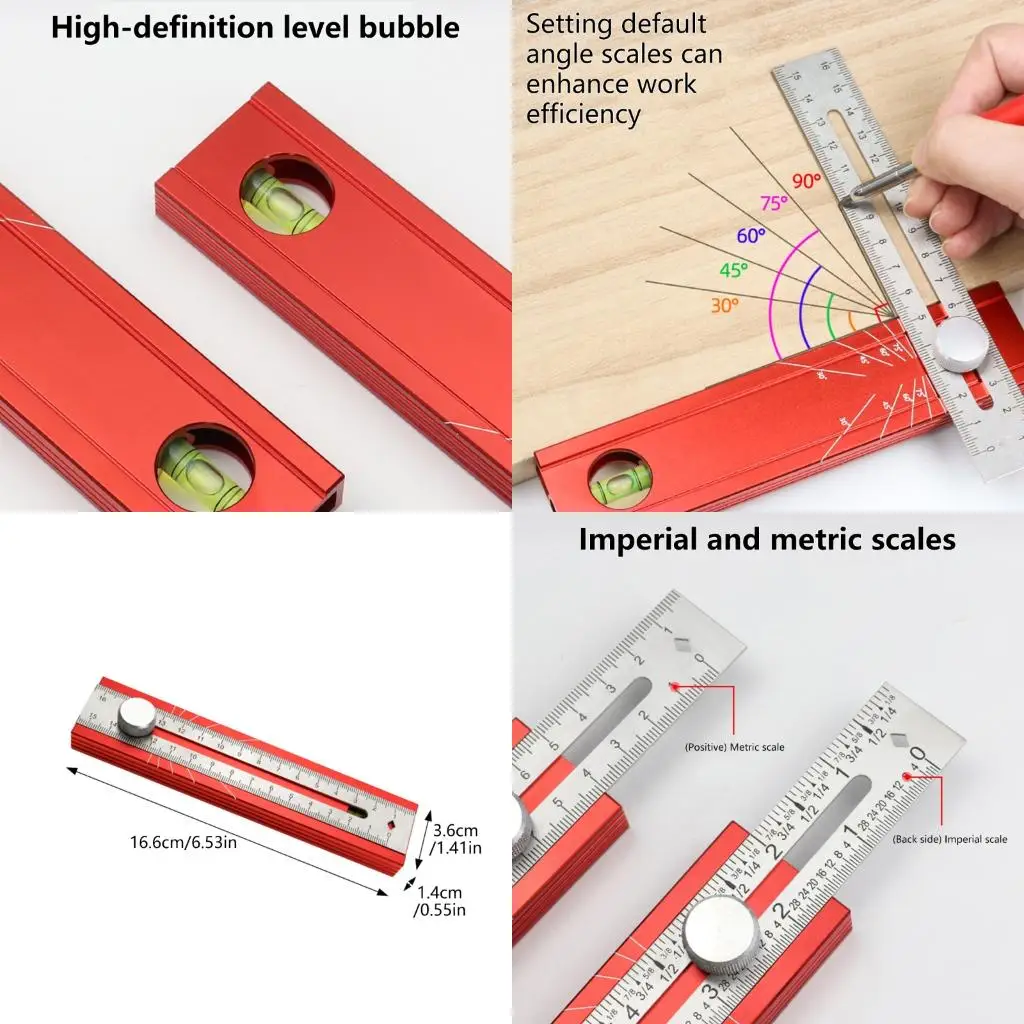 High Accuracy Aluminum Alloy Woodworking Ruler With Sturdy Nonrust Steel Design Suitable For Woodworkers And DIY Enthusiasts
High Accuracy Aluminum Alloy Woodworking Ruler With Sturdy Nonrust Steel Design Suitable For Woodworkers And DIY Enthusiasts