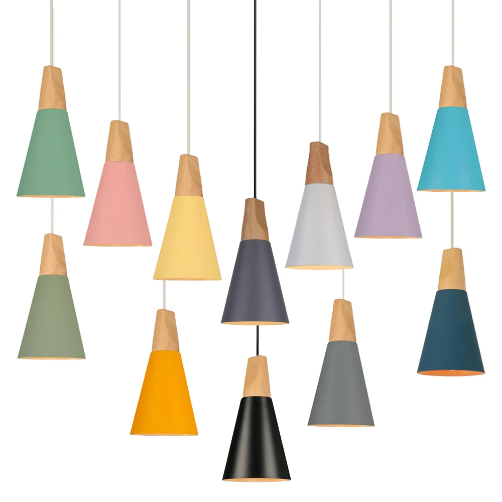 Pendant Lights Modern Industrial Colorful Restaurant Kitchen Home Nordic Wood Hanging Lamps Lampshade Decorative Ceiling Lamp
Pendant Lights Modern Industrial Colorful Restaurant Kitchen Home Nordic Wood Hanging Lamps Lampshade Decorative Ceiling Lamp