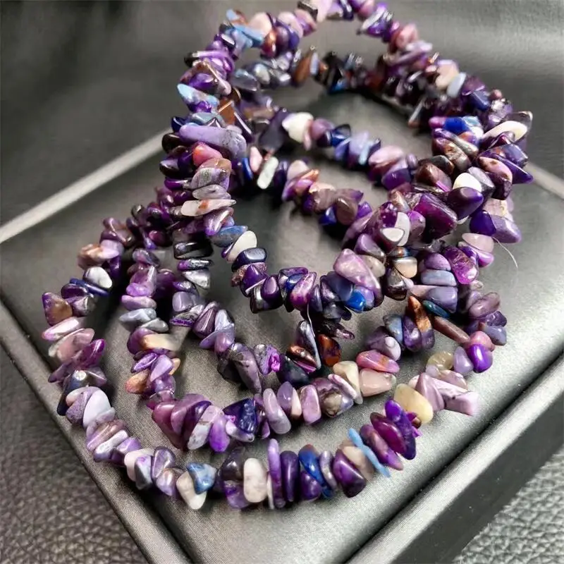 Natural Sugilite Gravel Bracelet Small Gravel Beads Crystal Fashion Bangles DIY For Girls Ladies Jewelry 1PCS
Natural Sugilite Gravel Bracelet Small Gravel Beads Crystal Fashion Bangles DIY For Girls Ladies Jewelry 1PCS