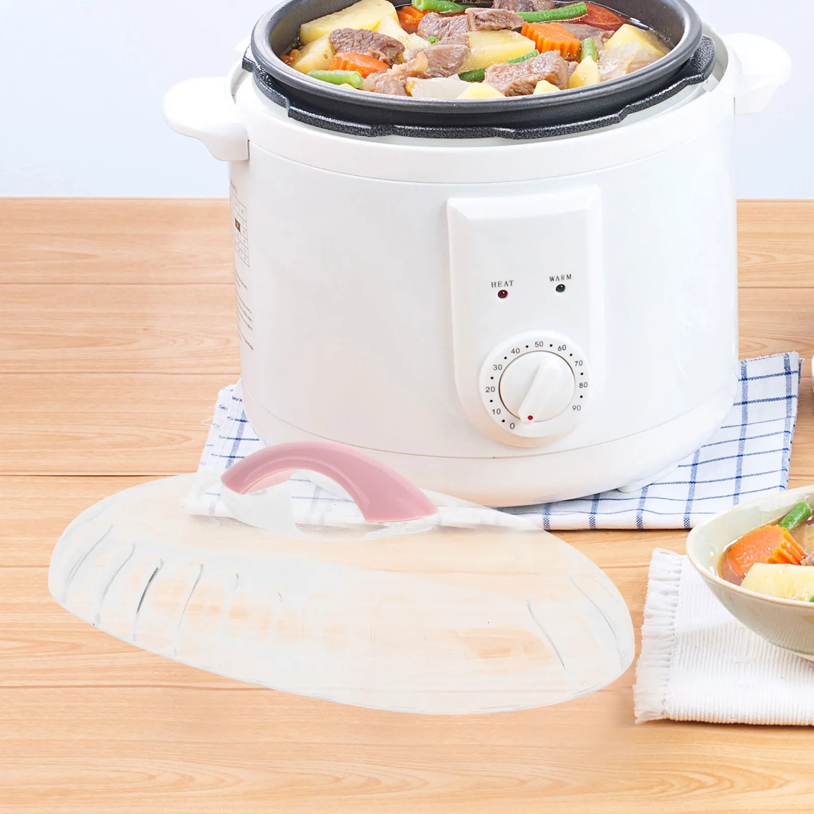 Stew Pot Lid Electric Steaming Cover Replacement Transparent Food Steamer Lid with Air Vent Hole Compatible with Sky Series
Stew Pot Lid Electric Steaming Cover Replacement Transparent Food Steamer Lid with Air Vent Hole Compatible with Sky Series